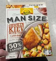 Mängden socker i Man-Size Chicken Kiev with veg and potato chunks