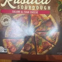 Mängden socker i Rustica Sourdough Salami & Four Cheese Pizza