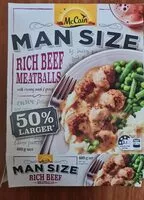 Mängden socker i Man Size Rich Beef Meatballs with Creamy Mash