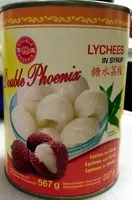 Mängden socker i Lychees en sirop
