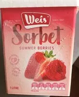 Mängden socker i Sorbet summer berries