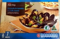 Mängden socker i Mussels in tomato and chili sauce