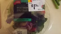 Mängden socker i Coles Australian Mediterranean Style Salad