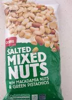 Mängden socker i coles salted mixed nuts