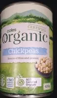 Mängden socker i Coles organic chickpeas