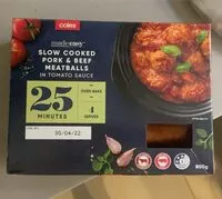 Mängden socker i Slow cooked pork & beef meatballs in tomato sauce