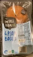 Mängden socker i 4 plain bagels