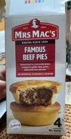 Mängden socker i Mrs Macs Famous Beef Pie