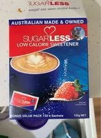 Mängden socker i Sugarless low calorie sweetener