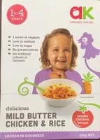 Mängden socker i Mild butter chicken & rice