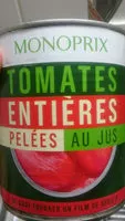 Mängden socker i Tomates entières pelées au jus