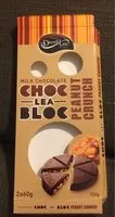Mängden socker i Milk chocolate choc lea bloc peanut crunch