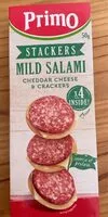 Mängden socker i Mild salami cheddar cheese & crackers