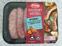 Mängden socker i Gourmet Sausage Recipe Pork with Caramelised Pear & Cracked Pepper