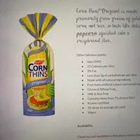 Mängden socker i Corn thins   Orginal
