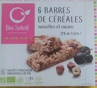 Mängden socker i 6 Barres de Céréales noisettes et raisins