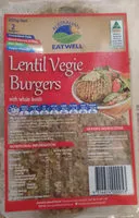 Mängden socker i Lentil Vegie Burgers