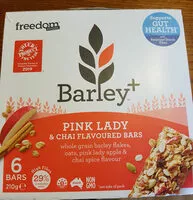 Mängden socker i Barley+ Pink Lady & Chia flavoured bars