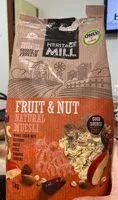Mängden socker i Fruit & Nut Natural Muesli