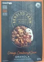 Mängden socker i Orange, Cranberry and Cocoa Granola