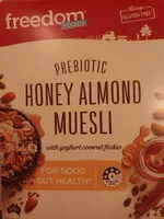 Mängden socker i prebiotic honey almond museli