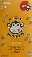Mängden socker i Messy Monkeys Burger Flavour whole grain bites