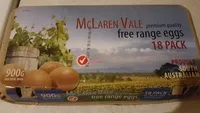 Socker och näringsämnen i Mclaren vale free range eggs