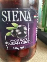 Mängden socker i whole black Ligurian Olives