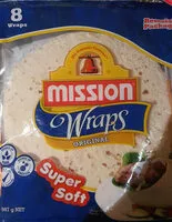 Mängden socker i Mission Wraps Original Super Soft