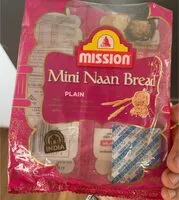 Mängden socker i Mission mini naan bread