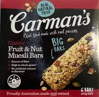 Mängden socker i Fruit and nut muesli bar