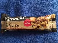 Mängden socker i Carman's Protein Bar Dark Chocolate and Cranberry 40G