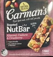 Mängden socker i Nut Bar Almond, Cashew & Cranberry