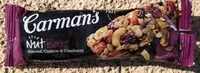 Mängden socker i Carman's NutBar almond cashew cranberry