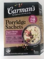 Mängden socker i Porridge - Super Berry & Coconu