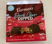 Mängden socker i Dark choc dipped cherry & coconut