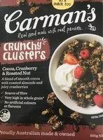 Mängden socker i Crunchy clusters Cocoa, crambery & roasdted nut