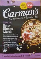 Mängden socker i Berry bircher muesli