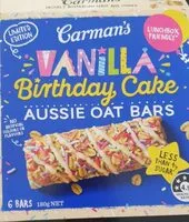 Mängden socker i Vanilla birthday cake Aussie oat bars