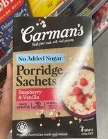 Mängden socker i Porridge Sachets