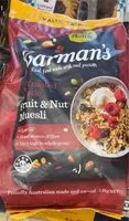 Mängden socker i Fruit & nut muesli