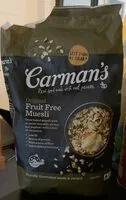 Mängden socker i Carman’s Fruit Free Muesli