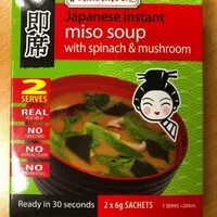 Mängden socker i Miso Soup with spinach and mushrooms