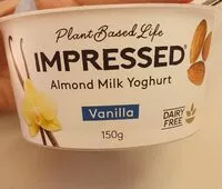 Mängden socker i Impressed almond milk yoghurt