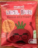 Mängden socker i Lentil bites buzzin beetroot