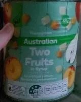 Mängden socker i Home grown Australian two fruits in syrup
