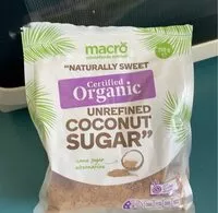 Mängden socker i Unrefined coconut sugar