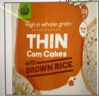 Mängden socker i Thin corn cake with brown rice