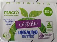 Mängden socker i Unsalted butter