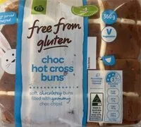 Mängden socker i Gluten free chocolate hot cross buns